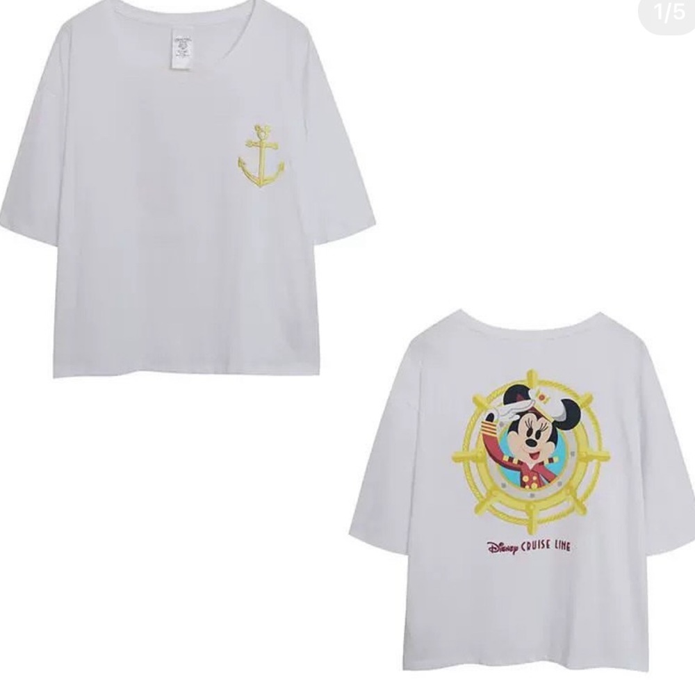 Disney Cruise Line Sailor Minnie White T-Shirt